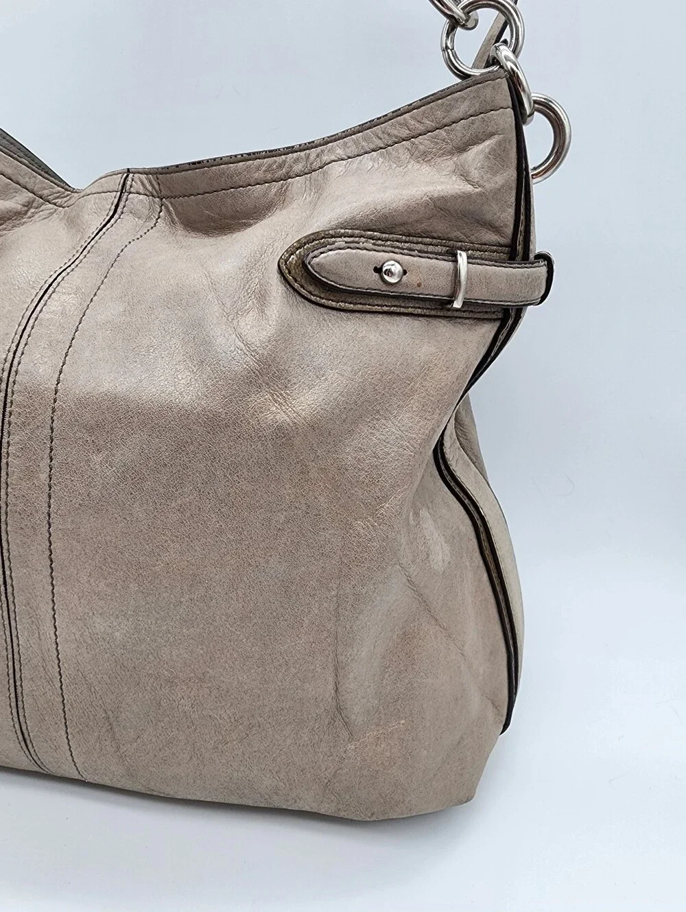 Coach Colette Metallic Leather Hobo Bag Gold Silver 16442 Y2K Vintage 2010